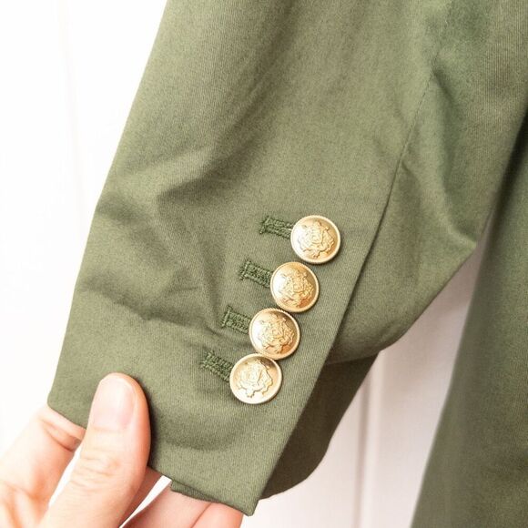 J. Crew Alfie Blazer in Chino Utility Green Size 10 Petite - Picture 11 of 11